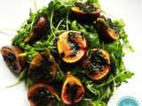 Salade de figues rôties au miel et à l’huile de truffes blanches