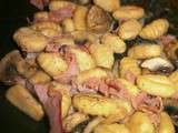 Martine a testé.... Les gnocchis au fromage, champignons et bacon