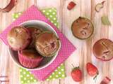 Muffins fraise rhubarbe