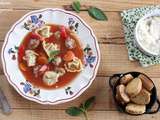 Soupe italienne aux tortellinis