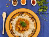 Poulet au curry et riz basmati