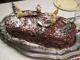 Bûche au chocolat, au bacon et à l'érable