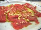 Carpaccio au boeuf et champignons