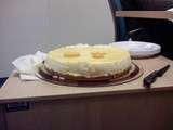 Gâteau au fromage, miel et ananas