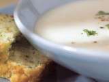 Potage de céleri-rave au saumon fumé