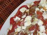 Salade de tomates, noix et roquefort