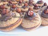 Biscuits fondants aux cacahuètes et nutella à la fourchette