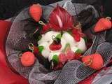 Bouquet en bonbons noir et rouge
