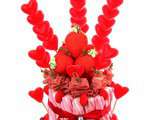 Gâteau de bonbons mariage rouge