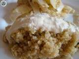 Chou et poireau au vin blanc, quinoa et sauce ail-fromage blanc