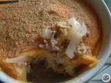 Parmentier de chou chinois et purée de patate douce