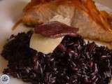 Risotto de riz vénéré au gingembre et pavé de saumon
