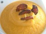 Soupe pour l’hiver : carotte, navet, pomme-de-terre et chorizo