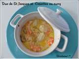 Duo de St Jacques et Crevettes au curry