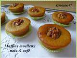 Muffins moelleux noix & café