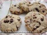 Cookies à la farine de châtaigne et aux pépites de chocolat