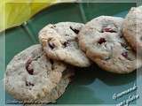 Cookies au pralin et aux cranberries