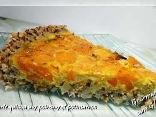 Tarte quinoa aux poireaux et potimarron