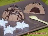 Dôme de crème glacée aux marrons, coeur chocolat noir - Repas festif, acte v : Dessert glacé