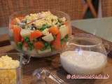 Salade printanière de pommes de terre Princesse Amandine ® façon macédoine et œuf mimosa