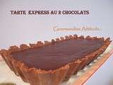 Tarte express aux 2 chocolats