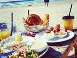 Brunch with a view. 
So amazing to be on the beach in January,