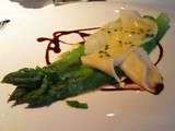 Fresh and crunchy, delicious green #asparagus with corn ravioli,