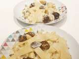 Gnocchi. 
Handmade fresh gnocchi, Chestnuts, truffle and