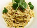 Russian pasta.
Imagine fresh pasta with a aglio e olio sauce,