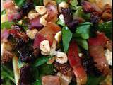 Salade d'hiver à la feta, figues et noisettes torréfiées