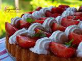 Tarte aux Fraises saveur Tonka et Basilic { creme patissiere}