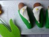 Cornets aux amandes décorés aux fleurs de Callas