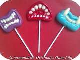 Sucettes au chocolat bouches de monstres pour les enfants