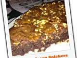 Brownie façon Snickers : chocolat, cacahuètes et caramel