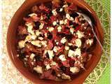 Endives à la Grecque: feta, olives noires, tomates séchées et jambon cru