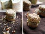 Whoopies pies noisettes et Fourme d’Ambert