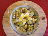 Bowl aux ravioles, oeufs de caille, maïs et cheddar