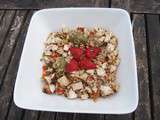 Salade de quinoa au poivron et tomates confites façon taboulé