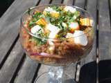 Salade de quinoa au surimi et au concombre