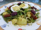 Salade fraîcheur aux haricots verts et oeufs mimosa