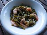 Savoureuse salade aux haricots verts et crevettes