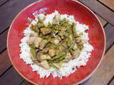 Wok thaï de poulet aux haricots verts