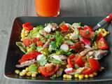 Salade multi vitaminée et son jus carotte-orange-poivron