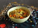 Soupe épicée aux céréales et légumes secs
