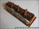 Bûche mi-foret noire / mi-framboisier