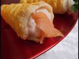Cornet à la mousse de saumon fumé