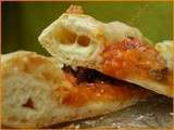 Pate a pizza avec du fromage dans la croute