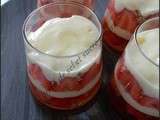 Verrine façon trifle aux fraises