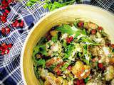 Salade de chou-fleur rôti et quinoa, sumac et tahini