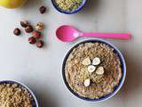 Porridge de quinoa, pomme, noisette et graines